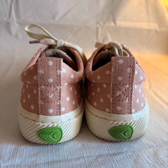 Cariuma OCA Low Rose Canvas White Polka Dots Sneaker Size 6.5 - Picture 3 of 9
